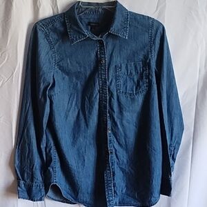 Talbot's denim button front shirt size S
